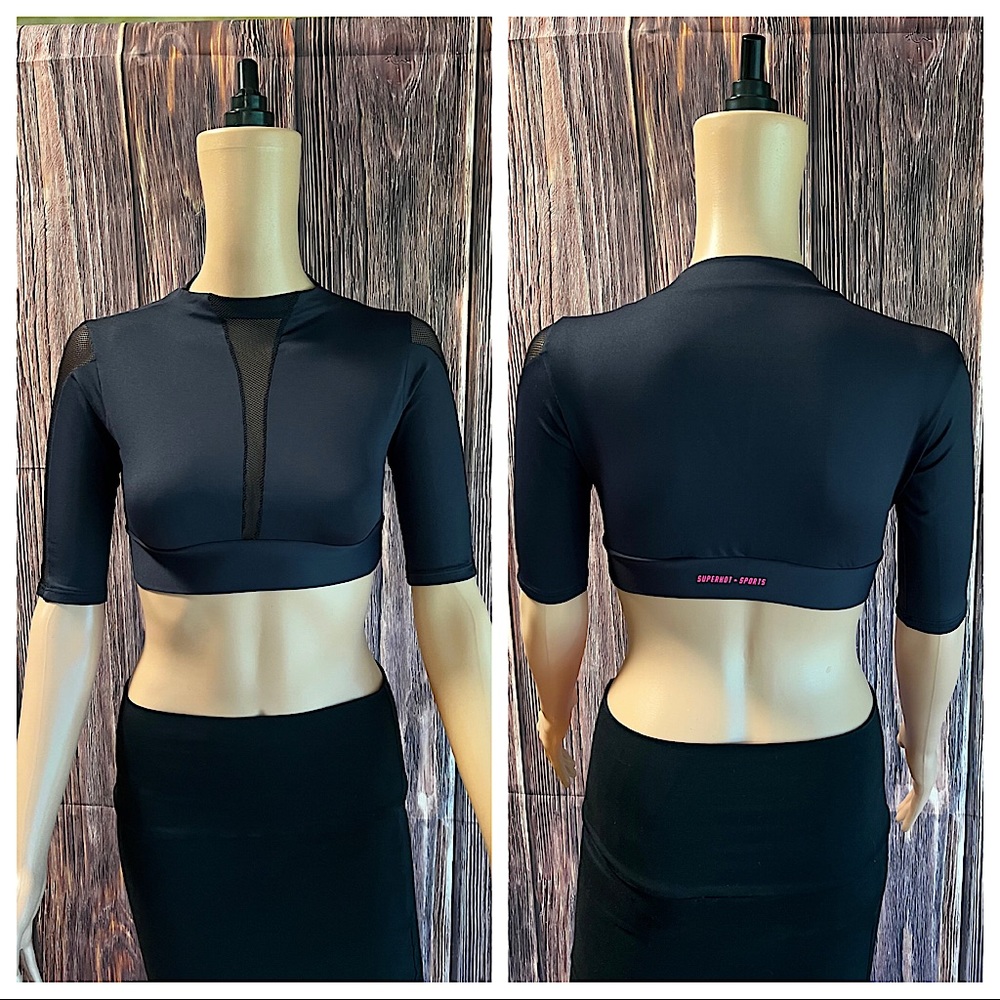 Superhot Sports black hot pink size small 2-8 stretch workout athletic